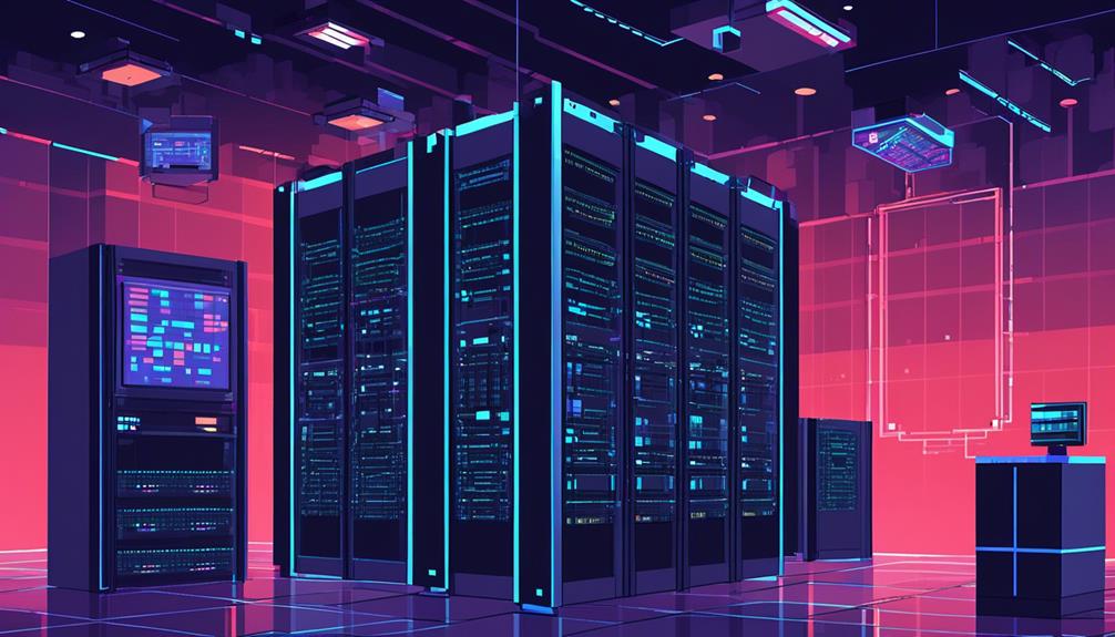 AI-powered data center showcasing efficient resource management and predictive maintenance technology.