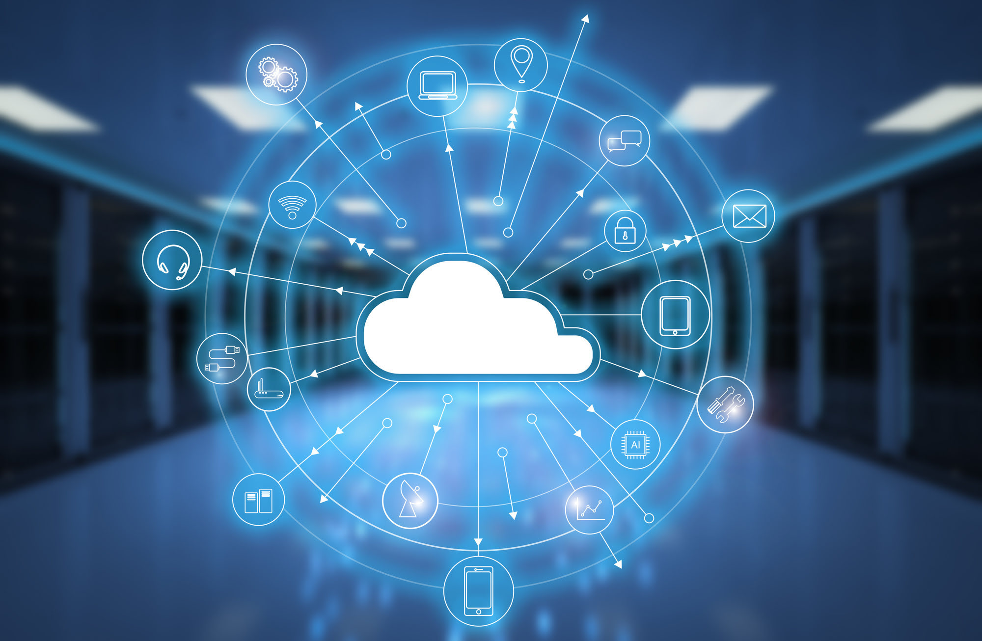 Cloud infrastructure comparison between local and global providers, showing performance and security benefits of local hosting.