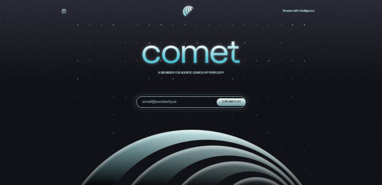 Comet AI browser for mobile by Perplexity with real-time LLM-powered search